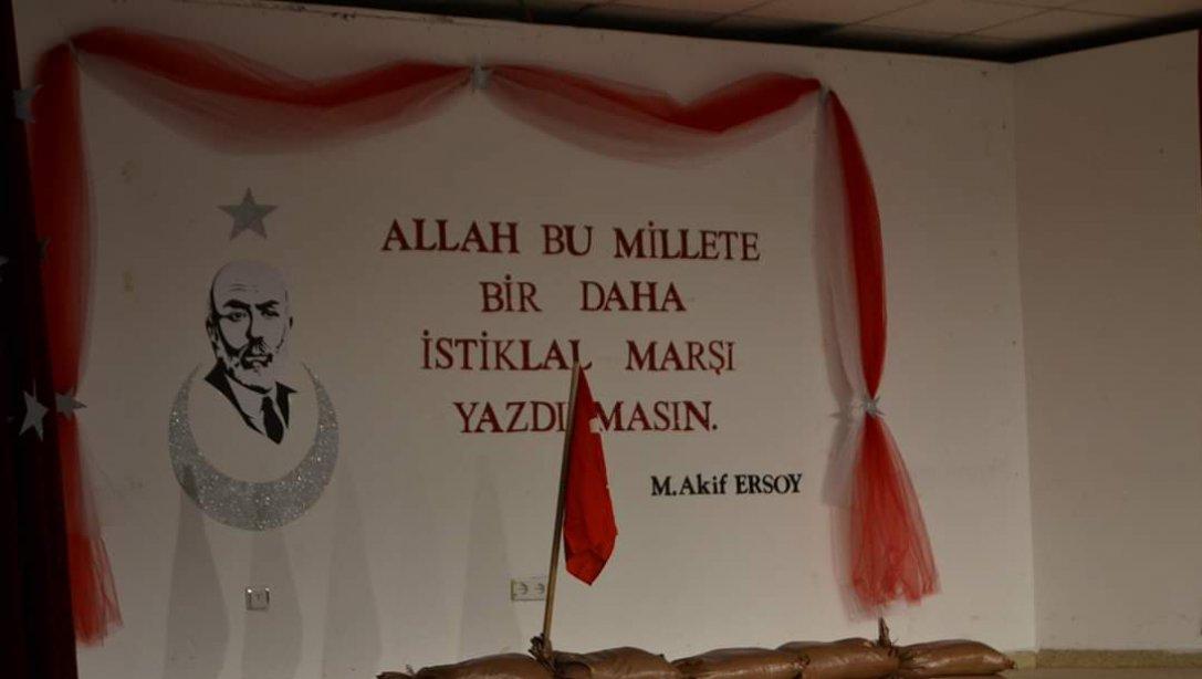 12 Mart İstiklal Marşının Kabulü ve Mehmet Akif Ersoy´u Anma Günü İlçe Etkinlikleri Gerçekleştirildi.